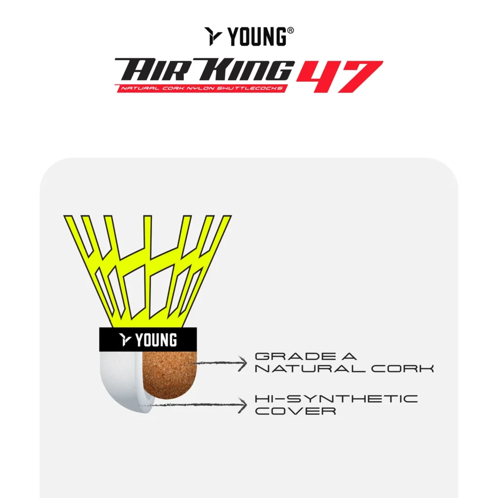 YOUNG SHUTTLE CORK AIR KING 47 (SET OF 6)
